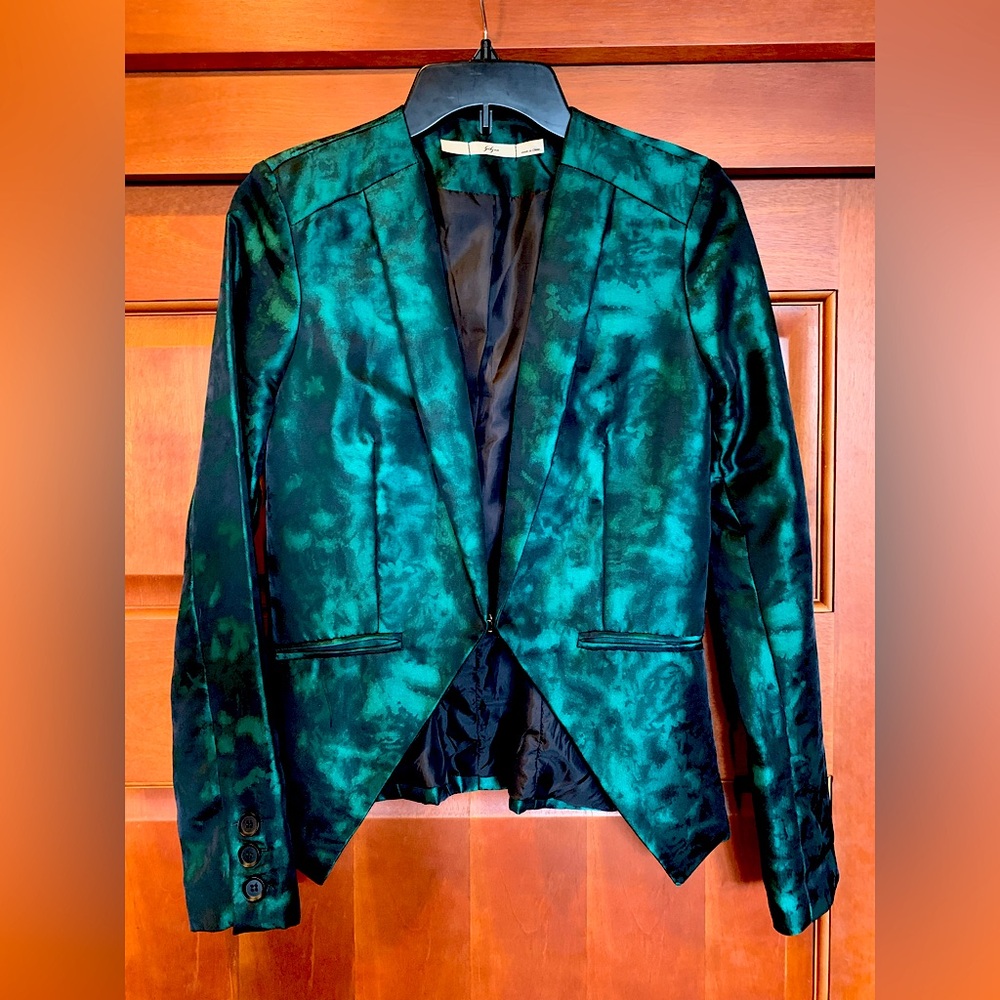 GIBSON Satin Brocade Blazer is XS